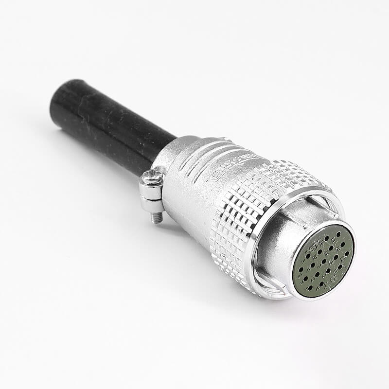 Elecbee TP24 17 Pin Aviation Connector 4 Hole Flange Mount Straight Female Male Solder Cup